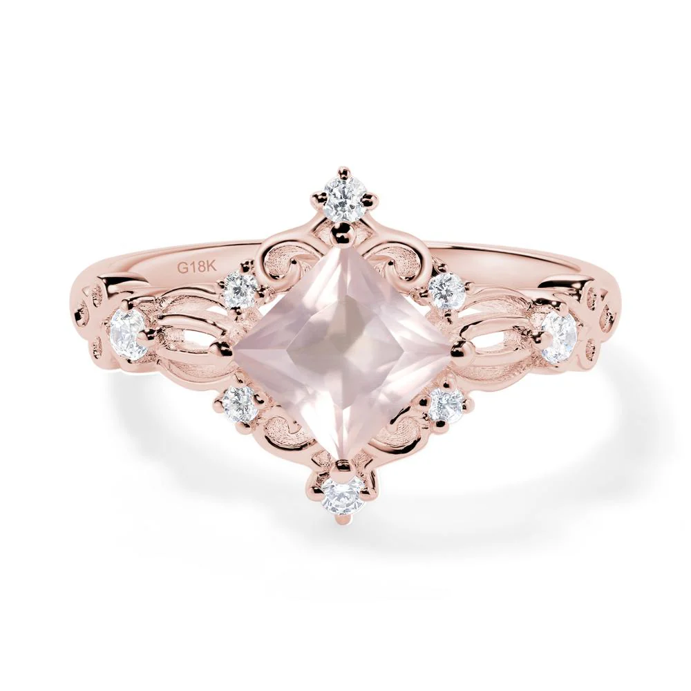 Rose Quartz Art Deco Ring - Image 9