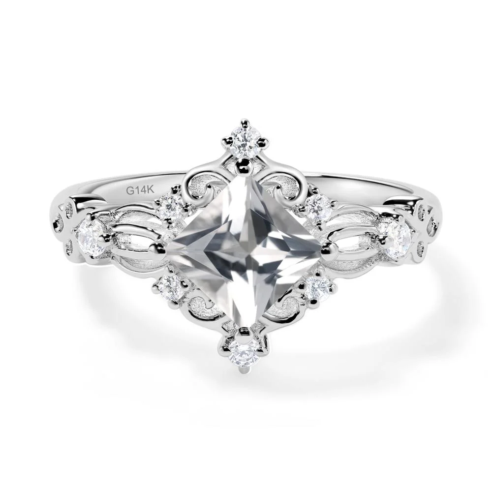 White Topaz Sparkle Ring - Image 3
