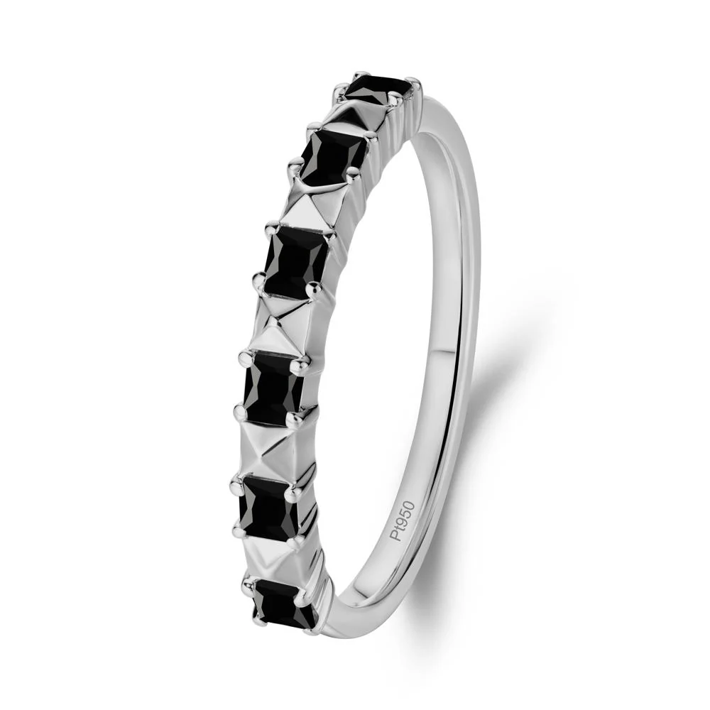 Princess Cut Black Spinel Anniversary Ring - Image 3