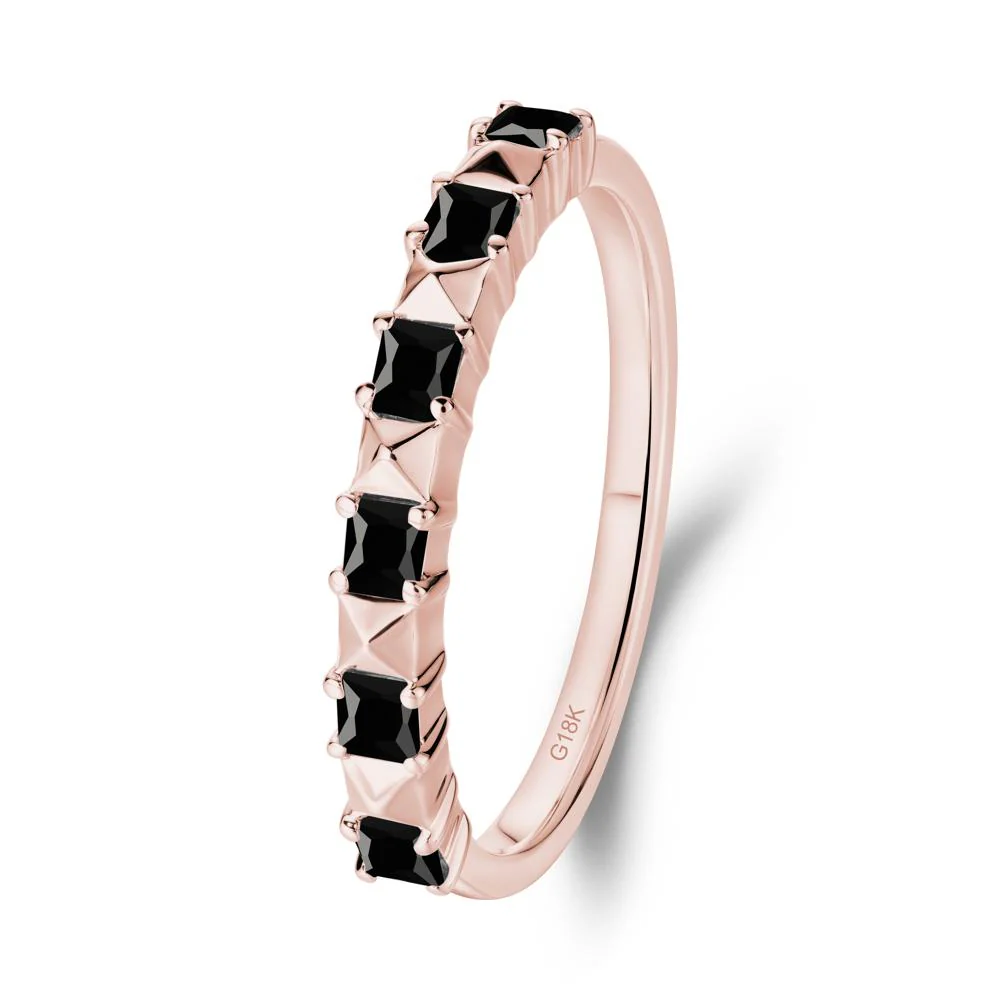 Princess Cut Black Spinel Anniversary Ring - Image 6
