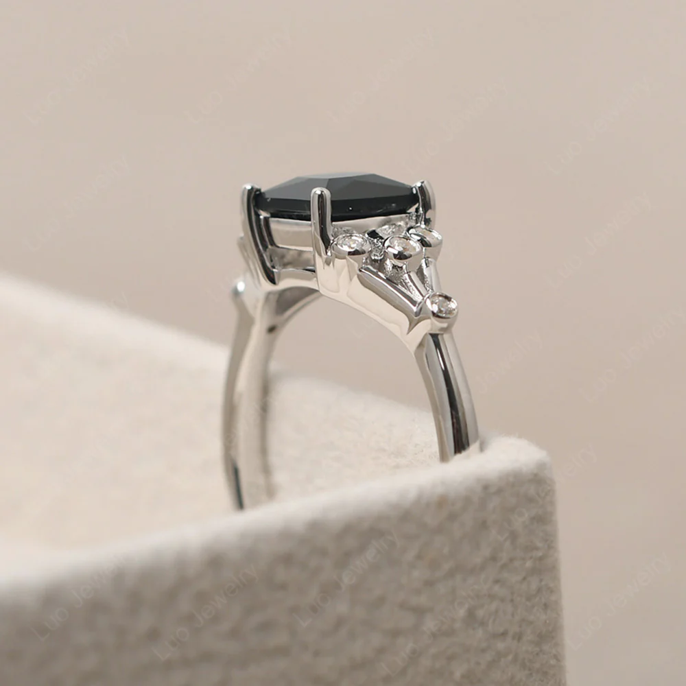 Princess Cut Black Spinel Constellation Ring - Image 5