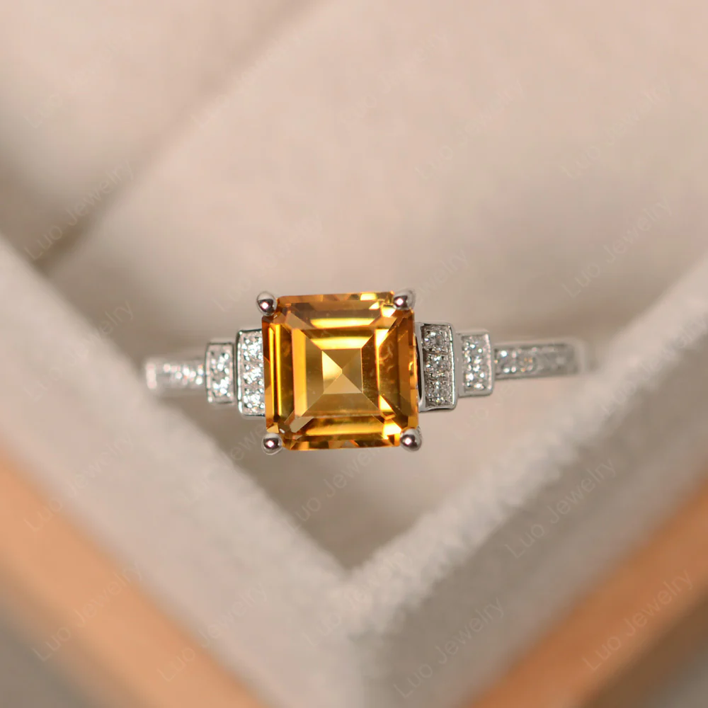 Citrine Elegant Engagement Ring