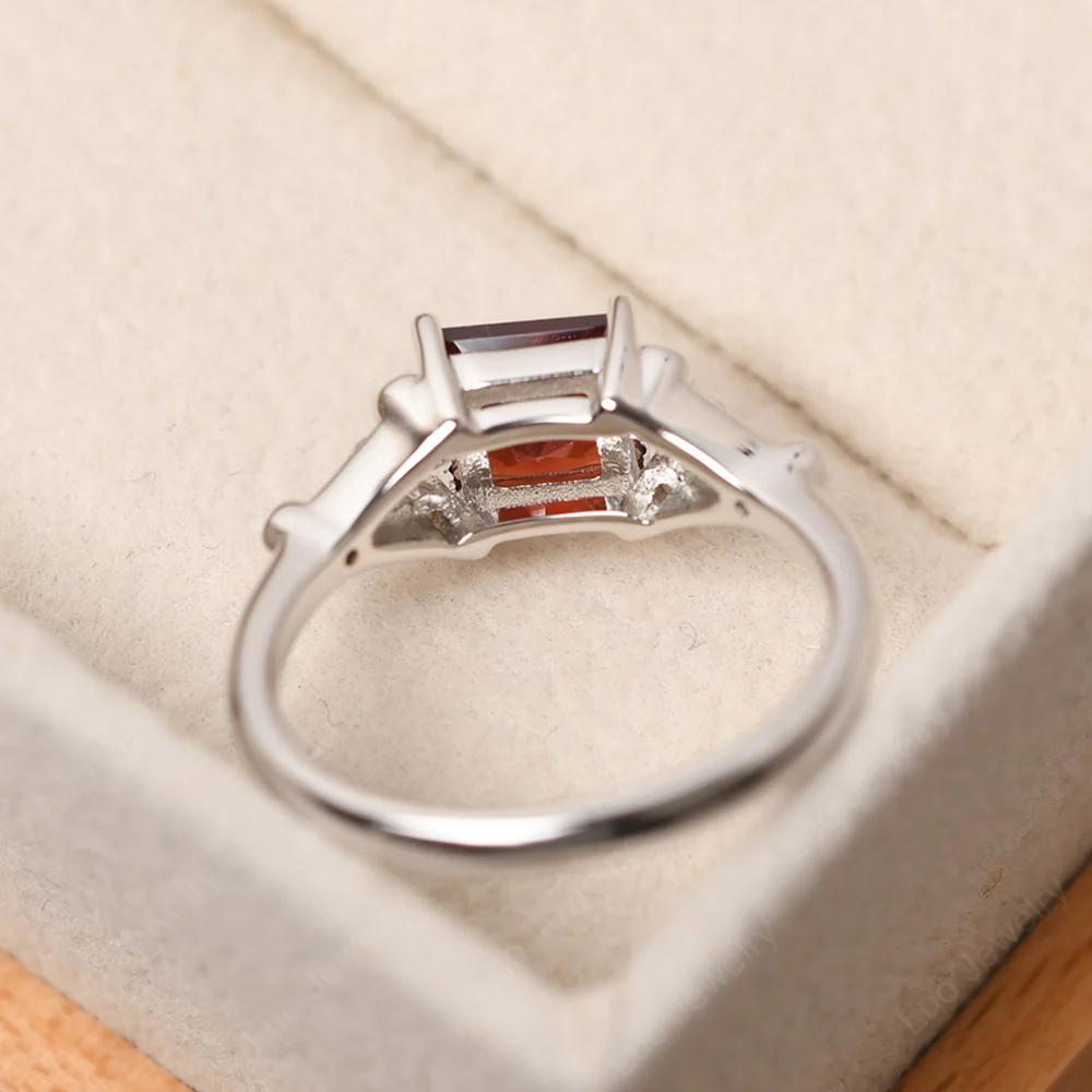 Princess Cut Garnet Constellation Ring - Image 3