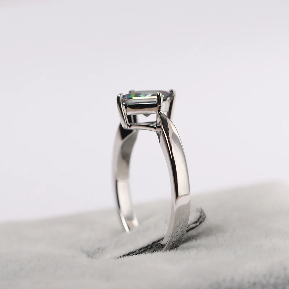 Mystic Topaz Princess Cut Kite Set Ring - Image 5