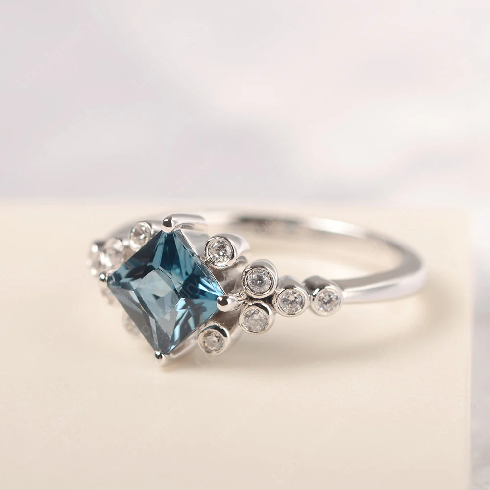 London Blue Topaz Stardust Engagement Ring - Image 2