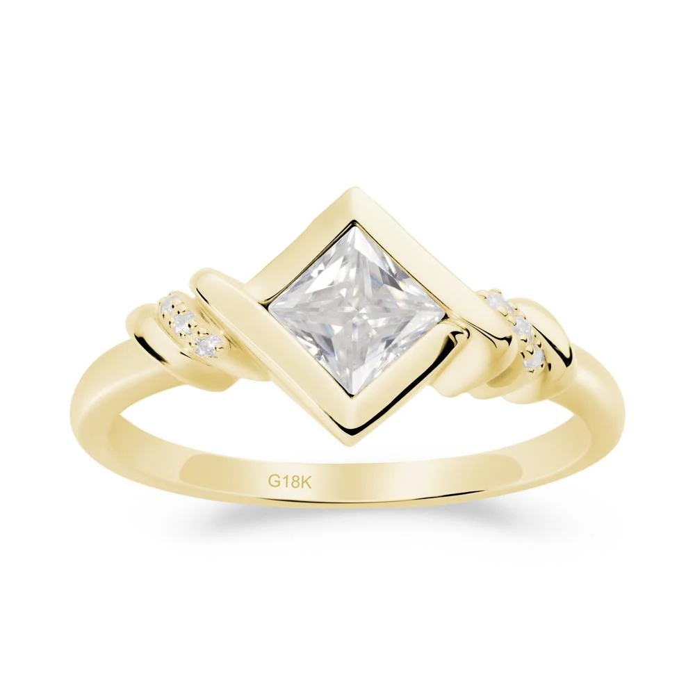 Princess Cut Moissanite Statement Ring - Image 4