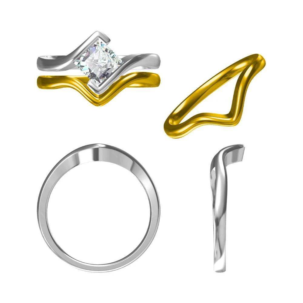 Princess Cut Morganite Bypass Ring - Image 10