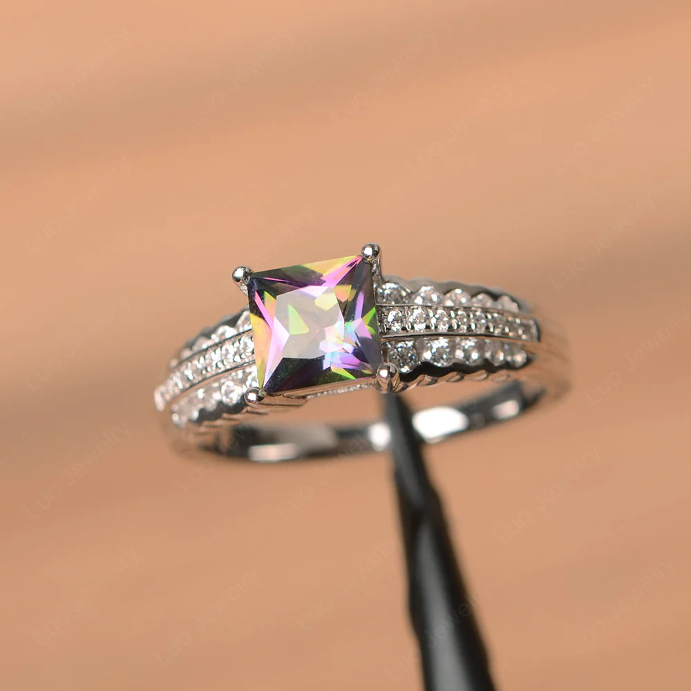 Mystic Topaz Scalloped Ring