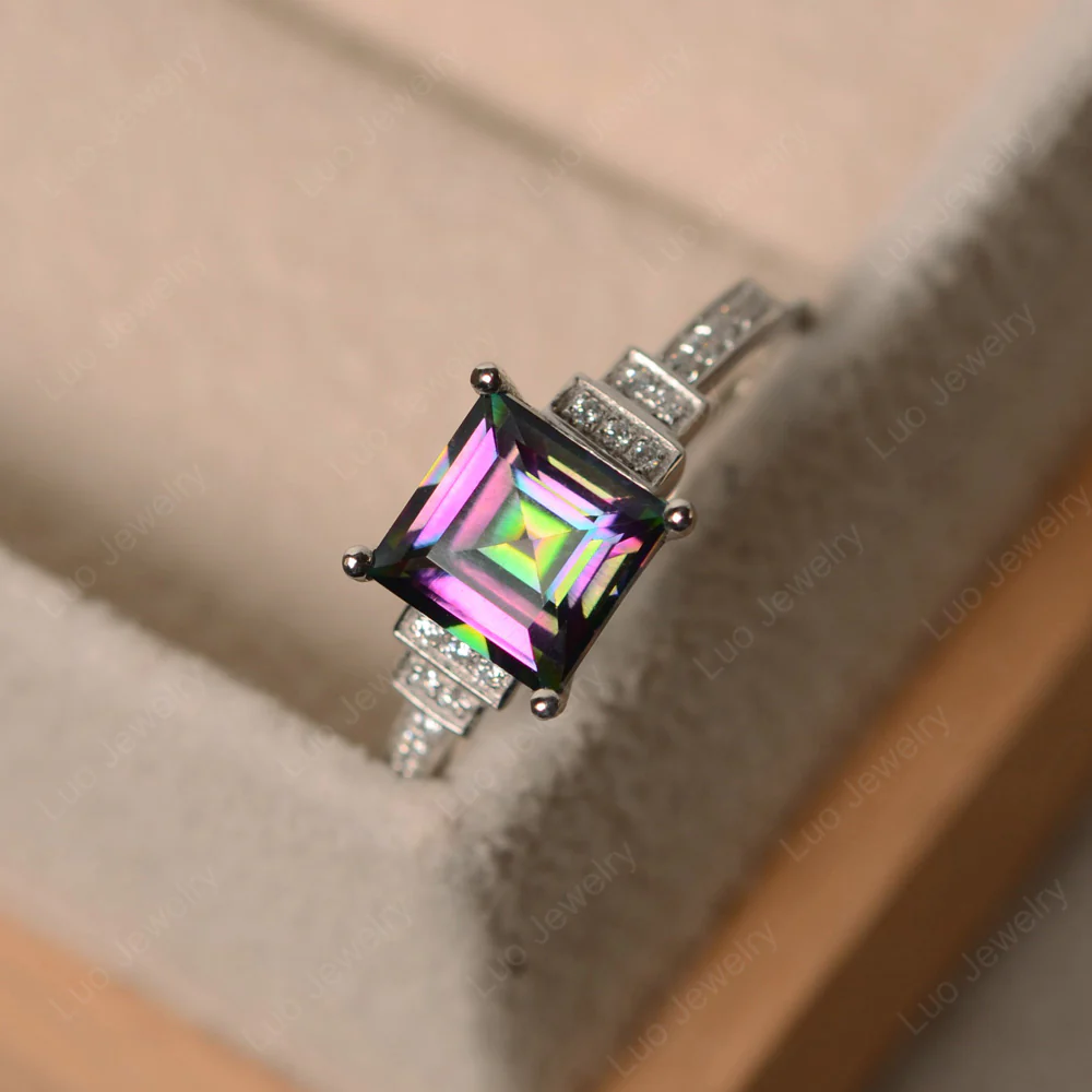 Mystic Topaz Elegant Engagement Ring - Image 2
