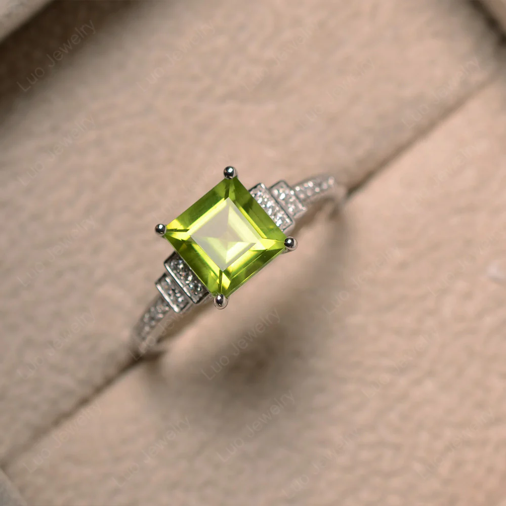 Peridot Elegant Engagement Ring - Image 2
