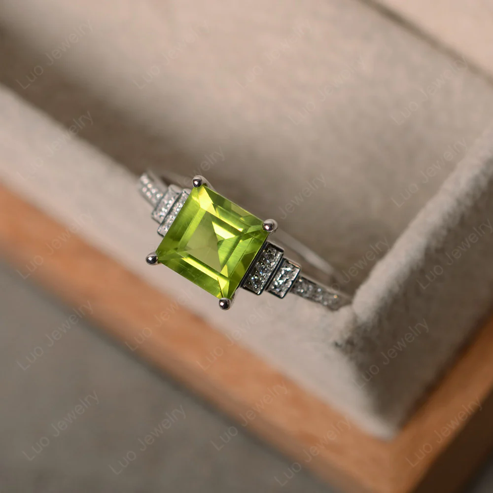 Peridot Elegant Engagement Ring - Image 3