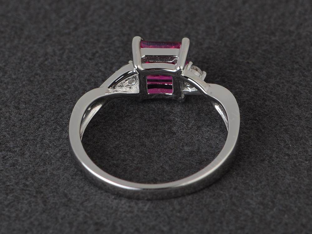 Princess Cut Ruby Engagement Ring - Image 31