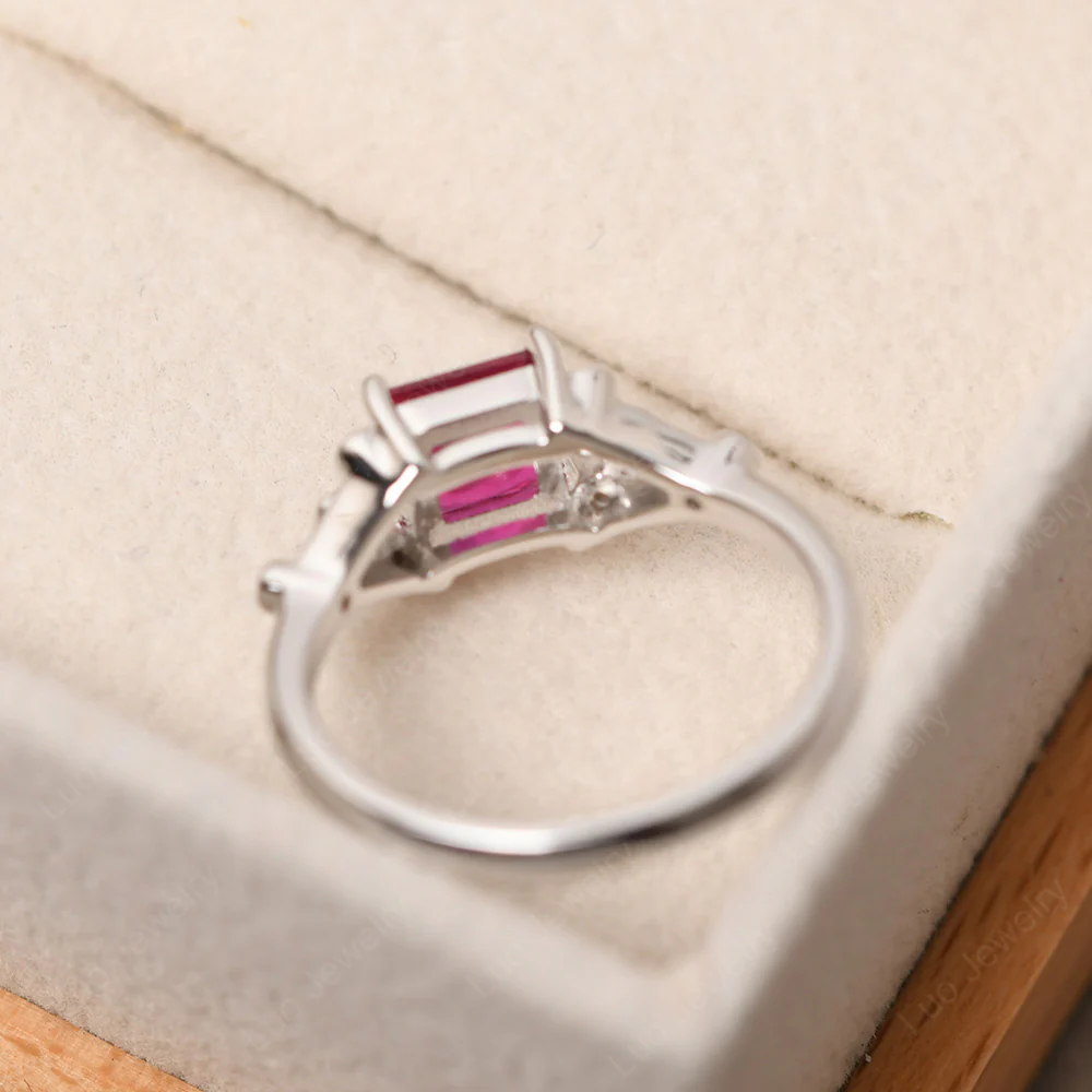 Princess Cut Ruby Constellation Ring - Image 3