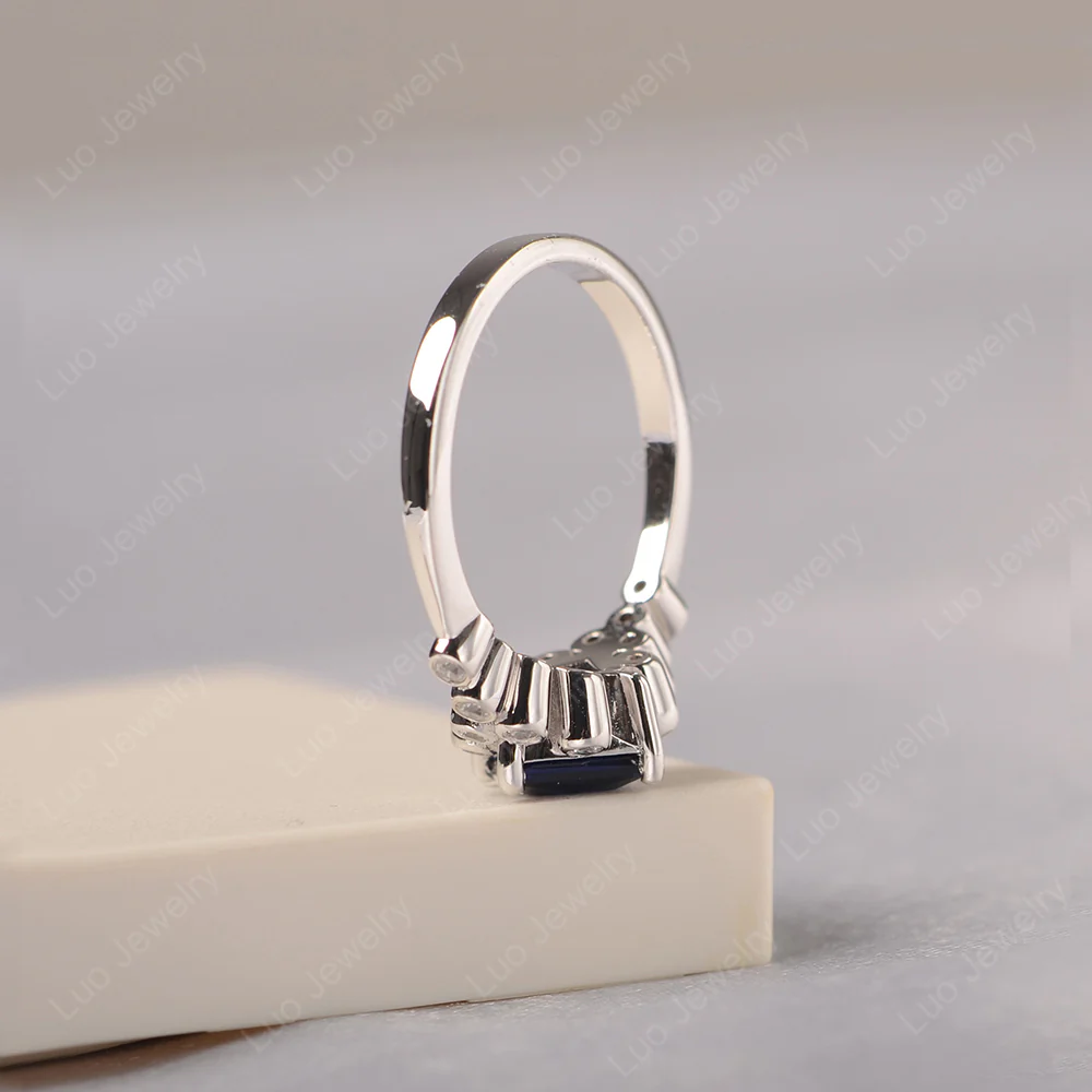 Sapphire Stardust Engagement Ring - Image 4