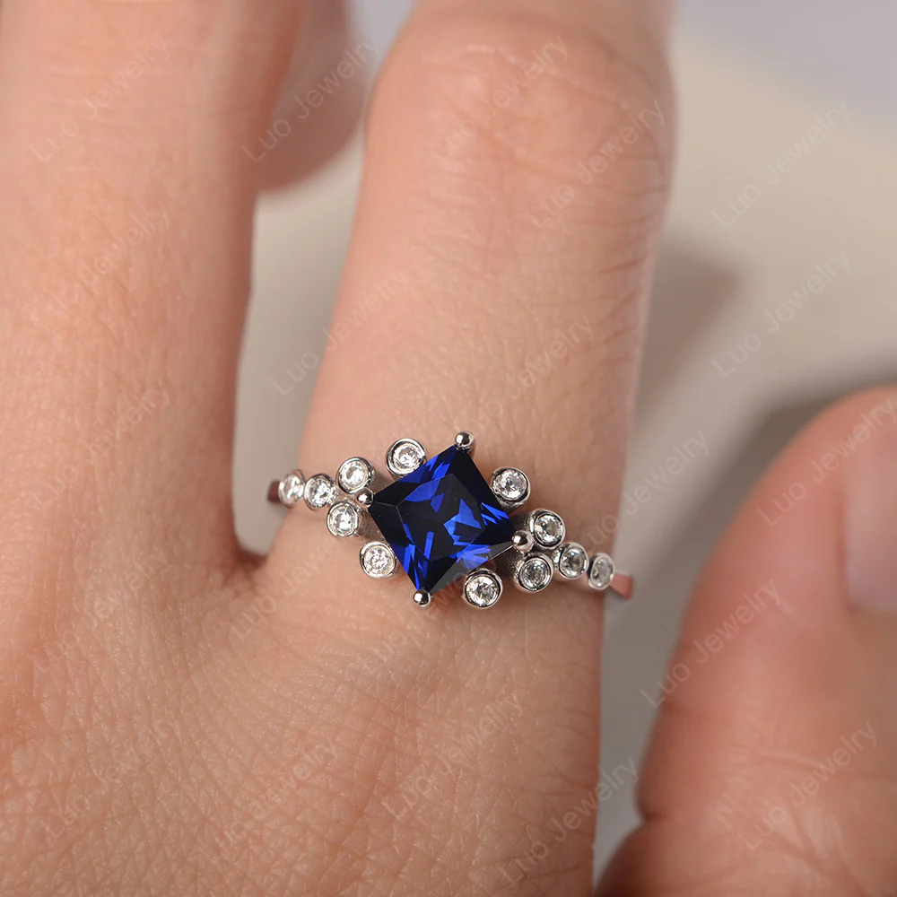 Sapphire Stardust Engagement Ring - Image 5