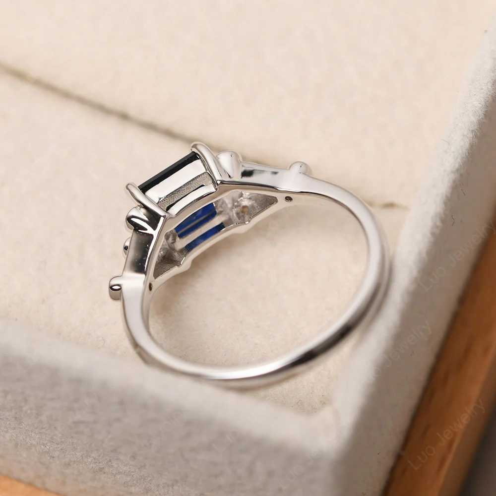 Princess Cut Sapphire Constellation Ring - Image 4