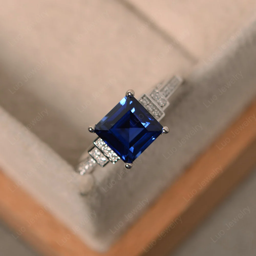 Sapphire Elegant Engagement Ring - Image 3