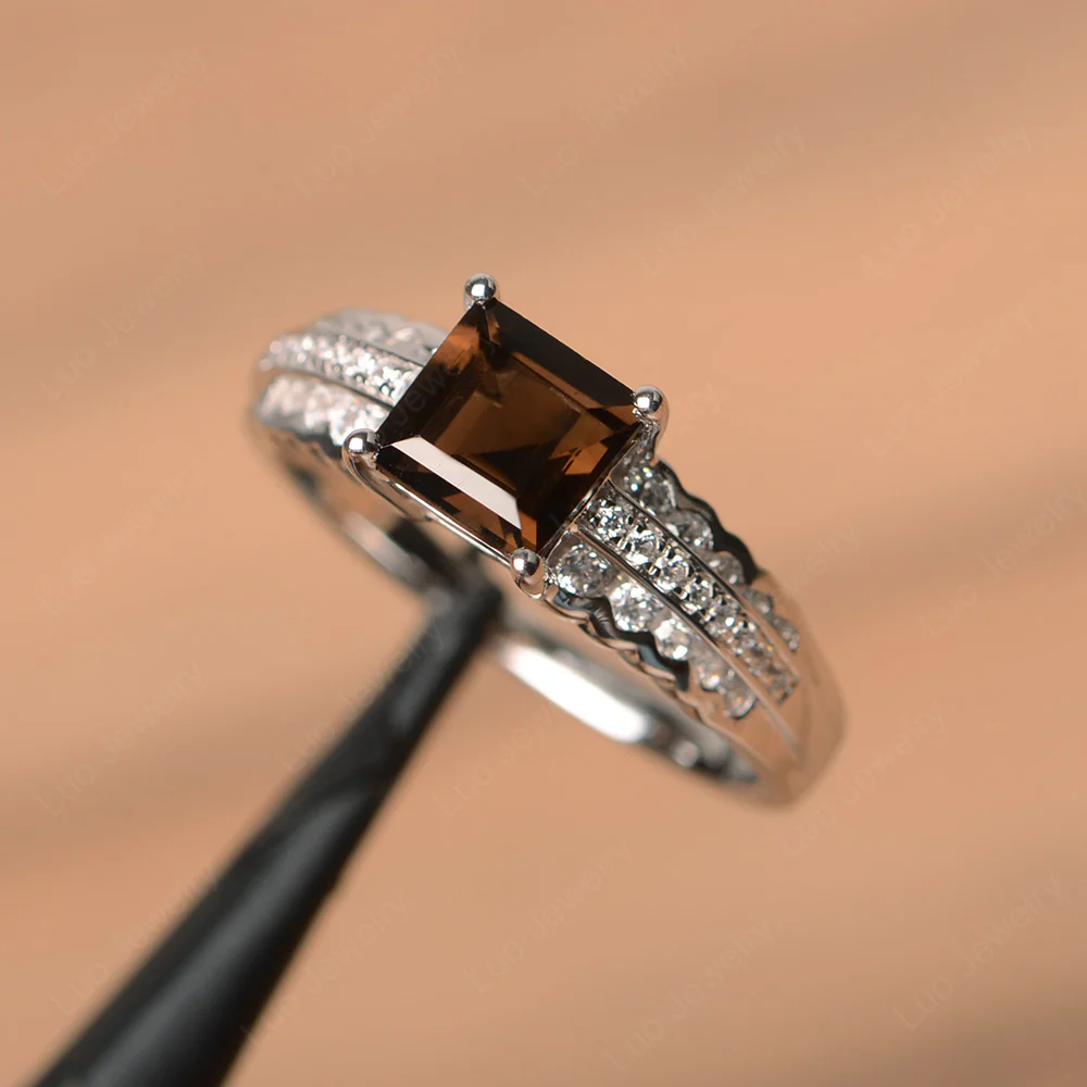 Smoky Quartz Scalloped Ring - Image 2
