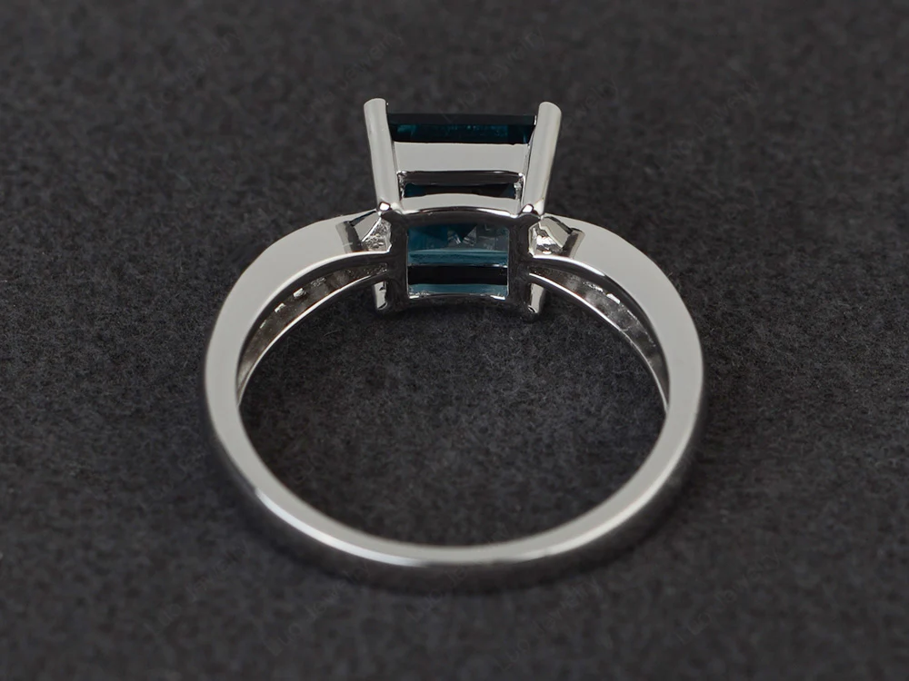 Square London Blue Topaz Ring - Image 3