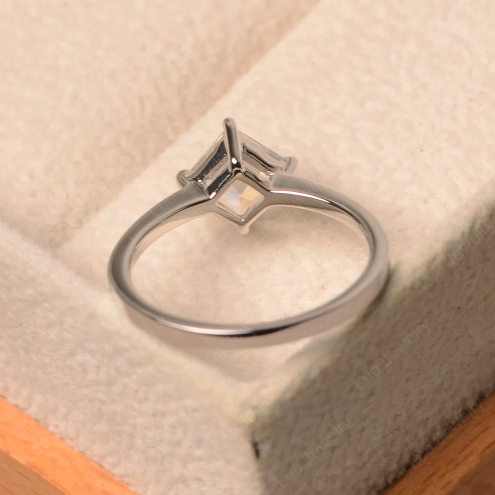 Kite Set Princess Cut Moonstone Ring - Image 3