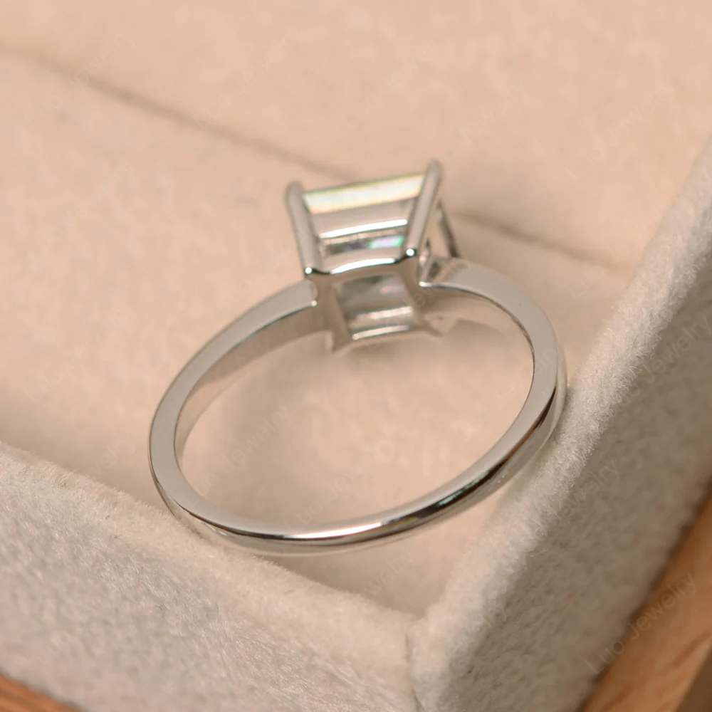 Princess Cut Solitaire Mystic Topaz Ring - Image 4