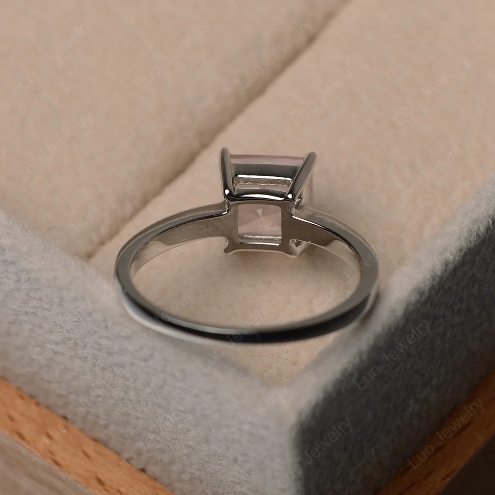 Rose Quartz Minimal Engagement Ring - Image 3