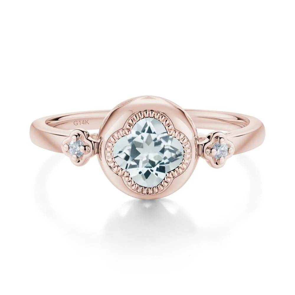Quatrefoil Inspired Aquamarine Statement Ring - Image 3