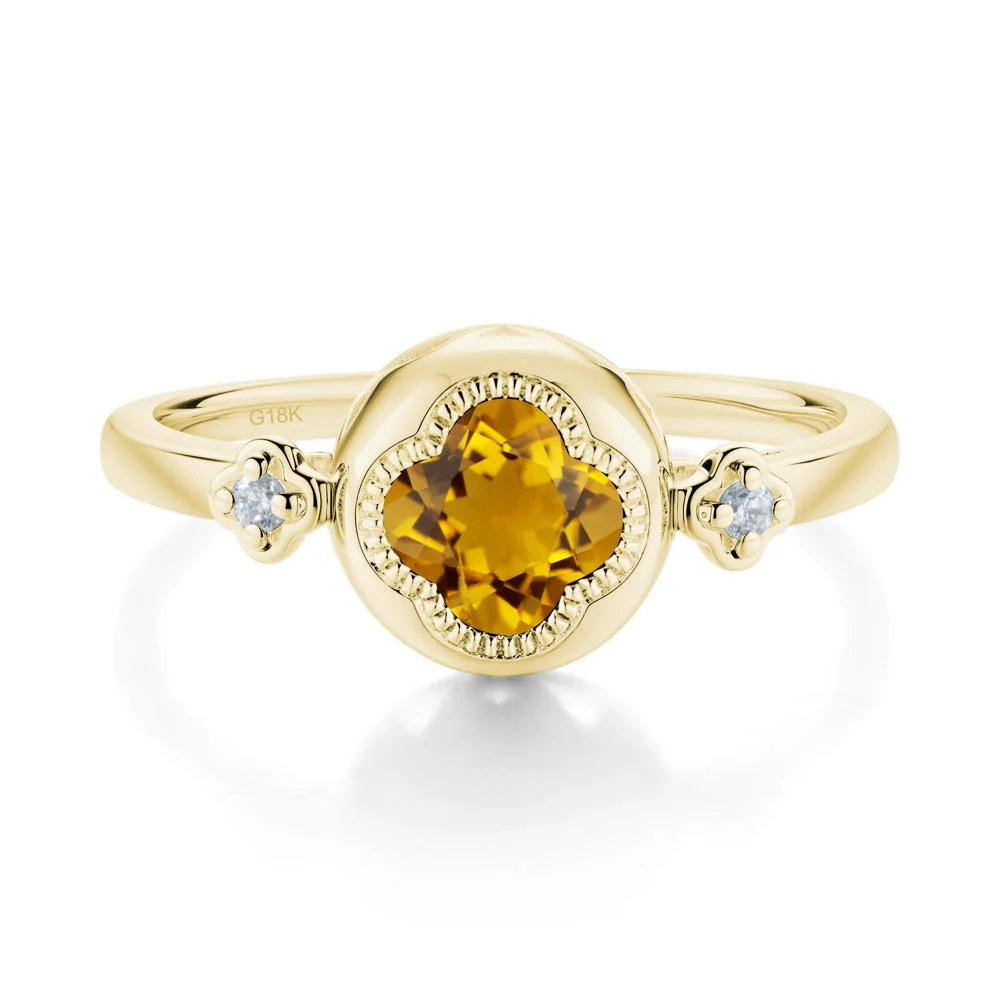 Quatrefoil Inspired Citrine Statement Ring - Image 2