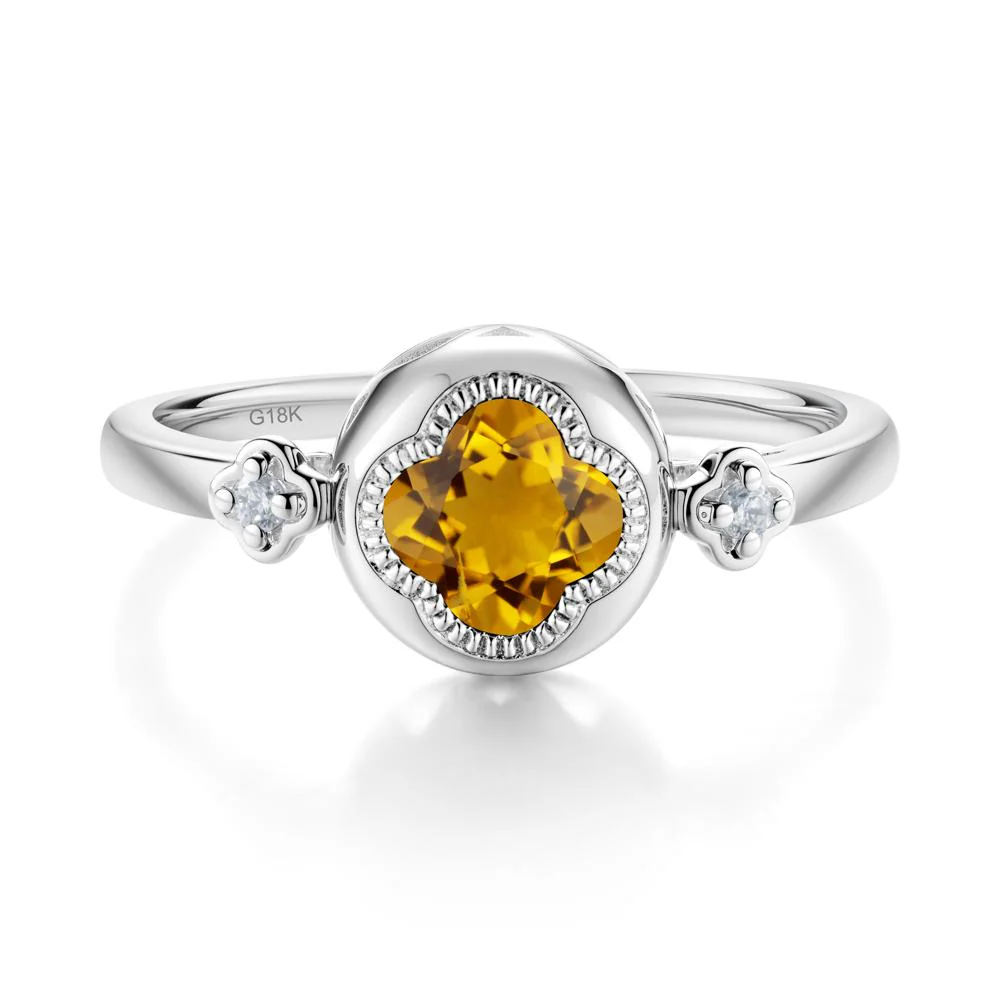 Quatrefoil Inspired Citrine Statement Ring - Image 4