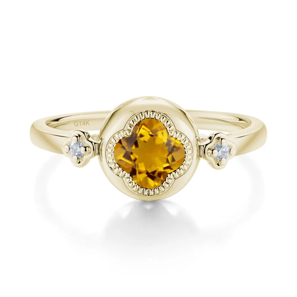 Quatrefoil Inspired Citrine Statement Ring - Image 8