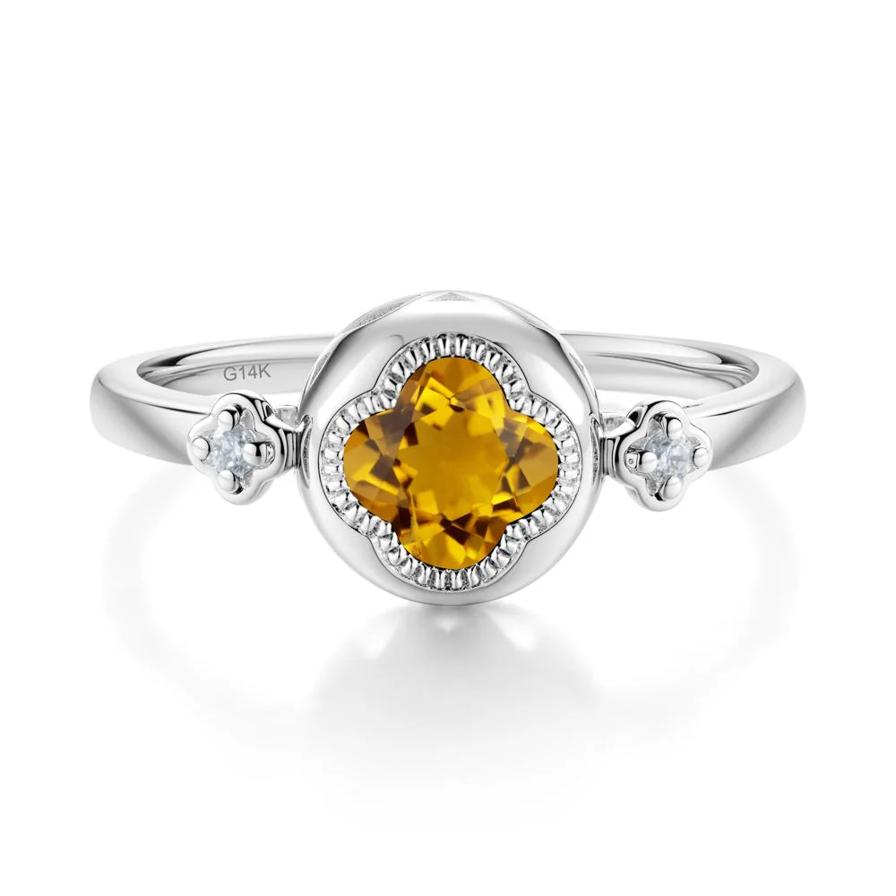 Quatrefoil Inspired Citrine Statement Ring - Image 9