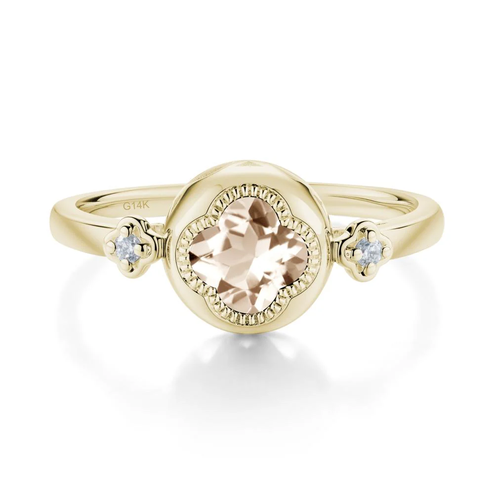 Quatrefoil Inspired Morganite Statement Ring - Image 2