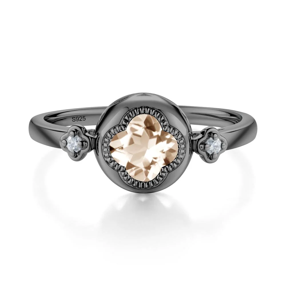 Quatrefoil Inspired Morganite Statement Ring - Image 6