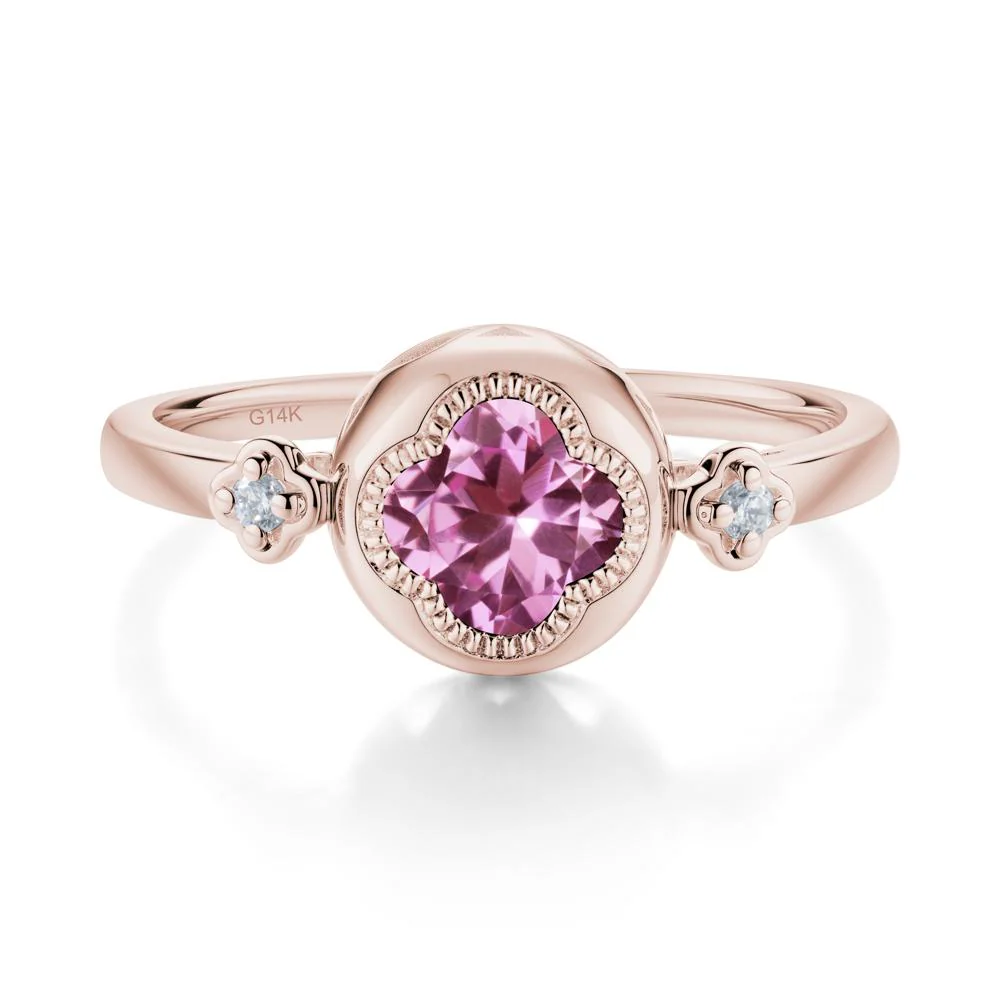 Quatrefoil Inspired Pink Sapphire Statement Ring - Image 2