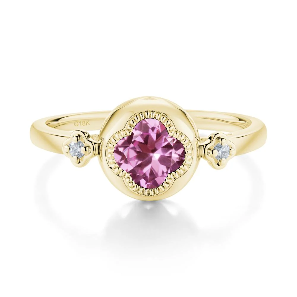 Quatrefoil Inspired Pink Sapphire Statement Ring - Image 5