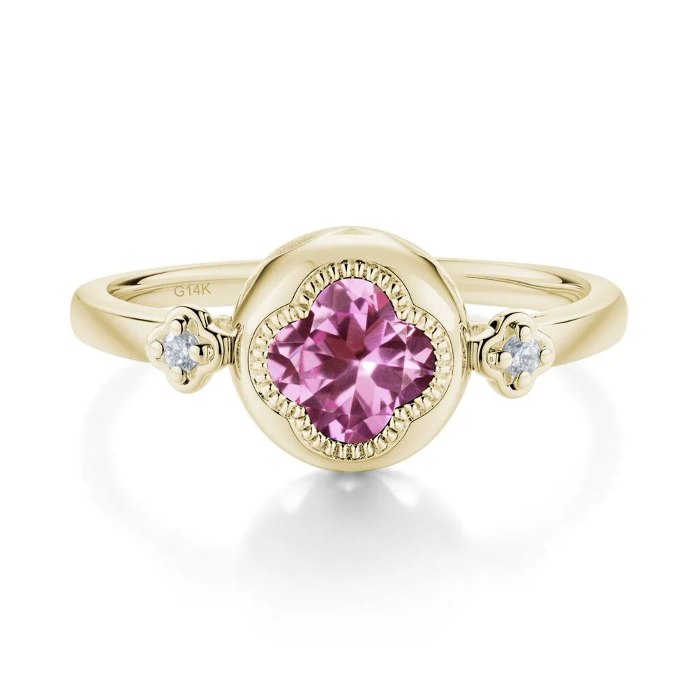 Quatrefoil Inspired Pink Sapphire Statement Ring - Image 7