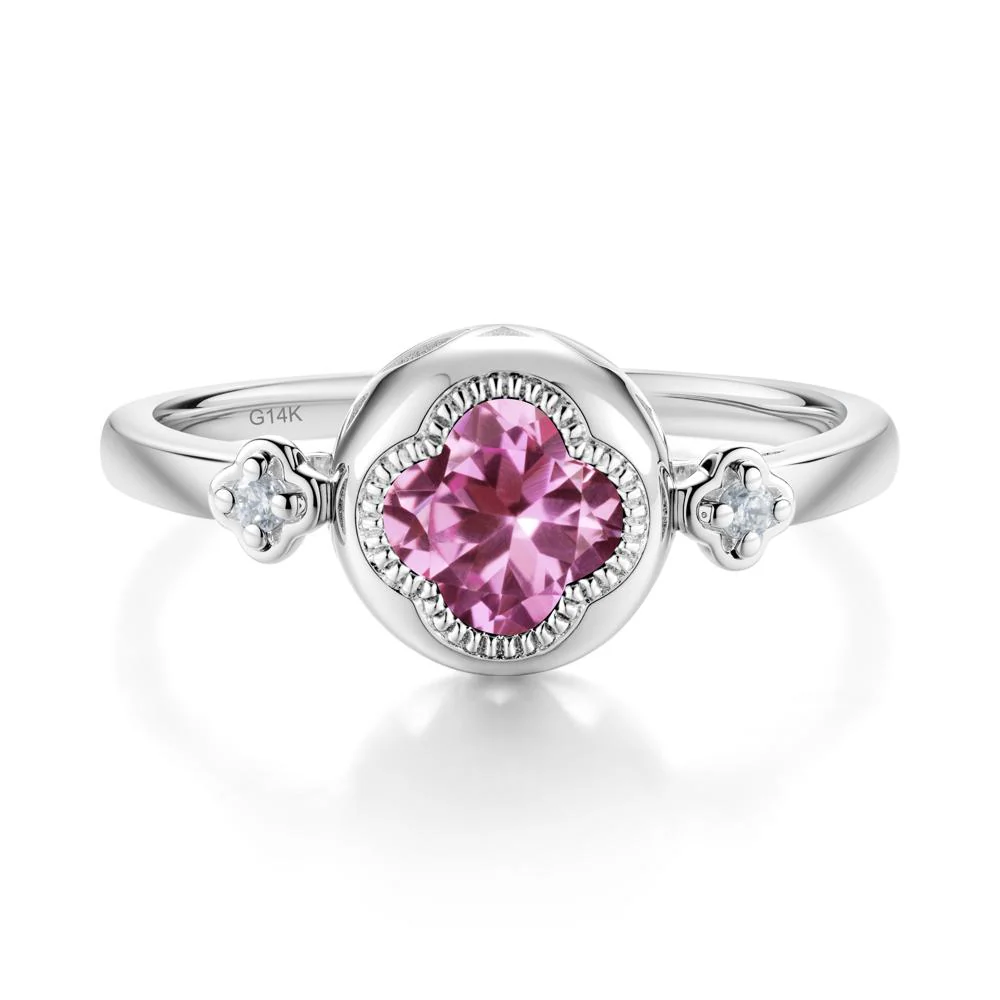 Quatrefoil Inspired Pink Sapphire Statement Ring - Image 9