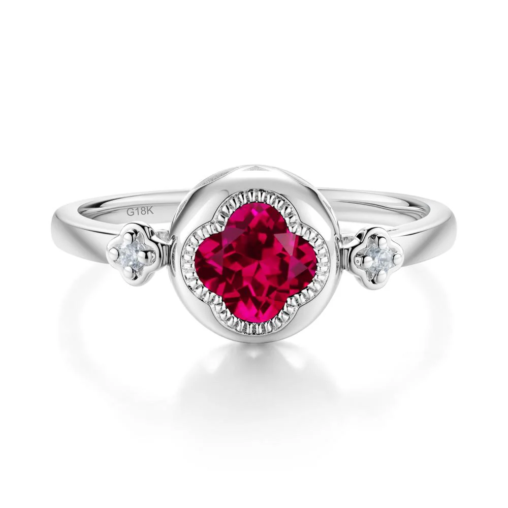 Quatrefoil Inspired Ruby Statement Ring - Image 8