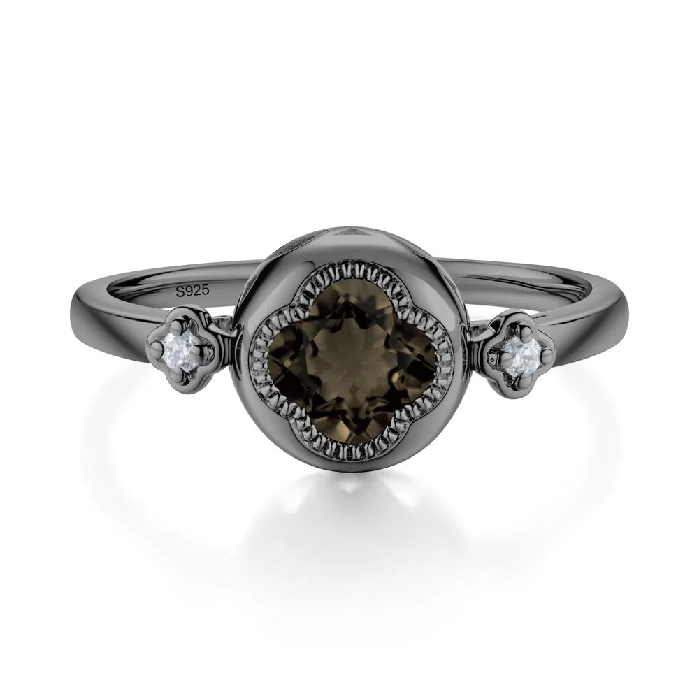 Quatrefoil Inspired Smoky Quartz Statement Ring - Image 2