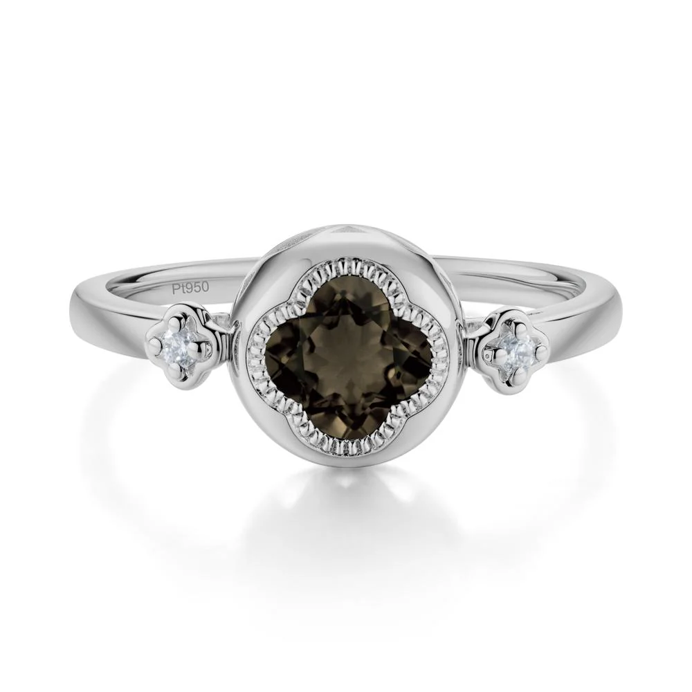Quatrefoil Inspired Smoky Quartz Statement Ring - Image 3