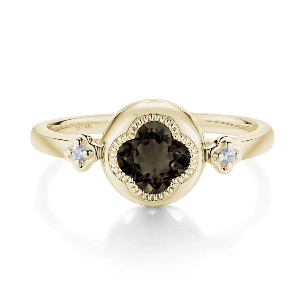 Quatrefoil Inspired Smoky Quartz Statement Ring - Image 4