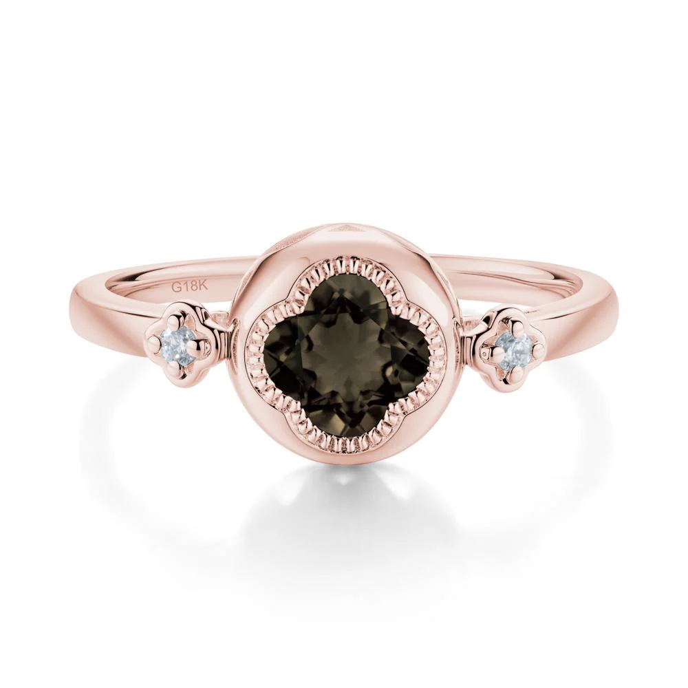 Quatrefoil Inspired Smoky Quartz Statement Ring - Image 8