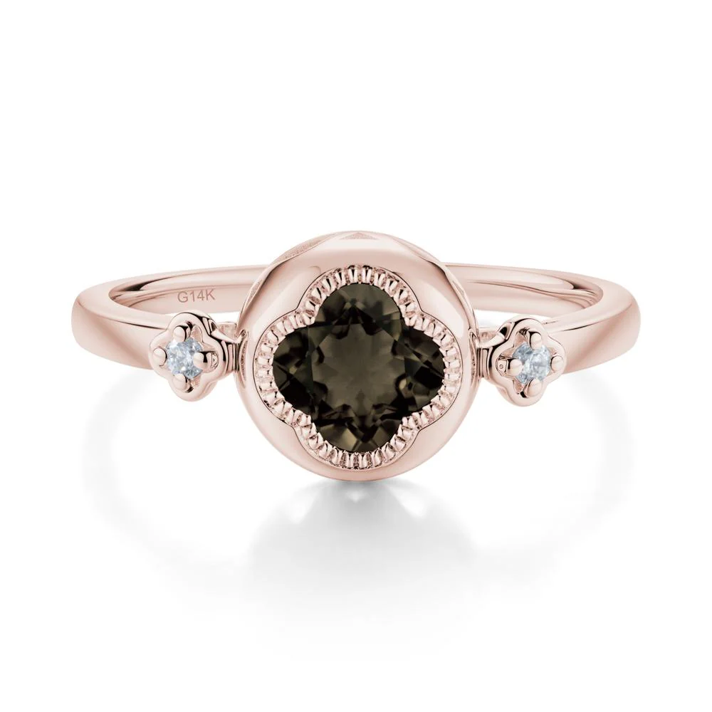 Quatrefoil Inspired Smoky Quartz Statement Ring - Image 9