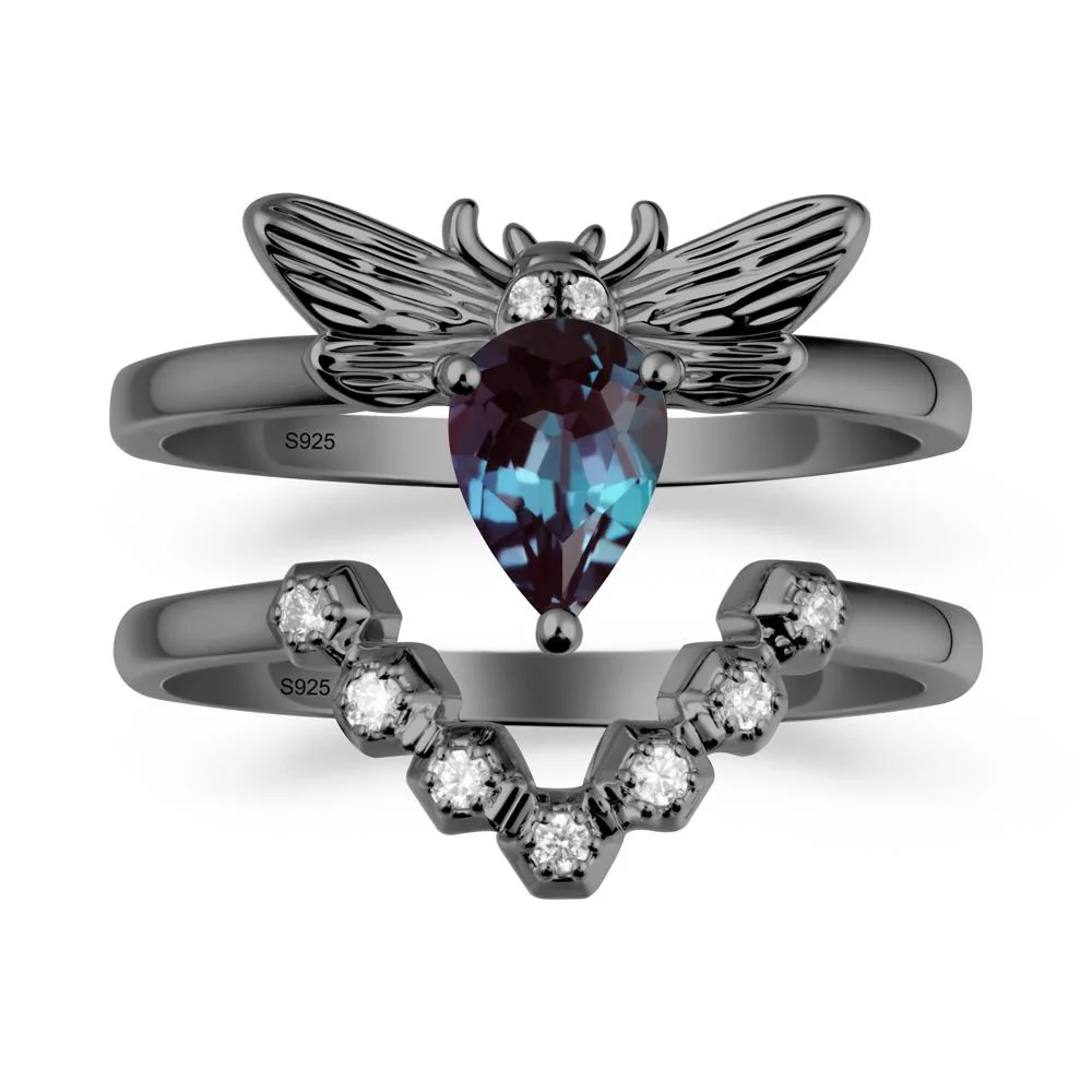 Queen Bee Inspired Alexandrite Ring Set - Image 7