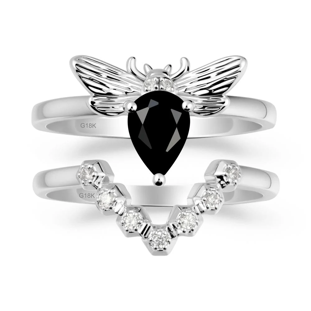 Queen Bee Inspired Black Spinel Ring Set - Image 5