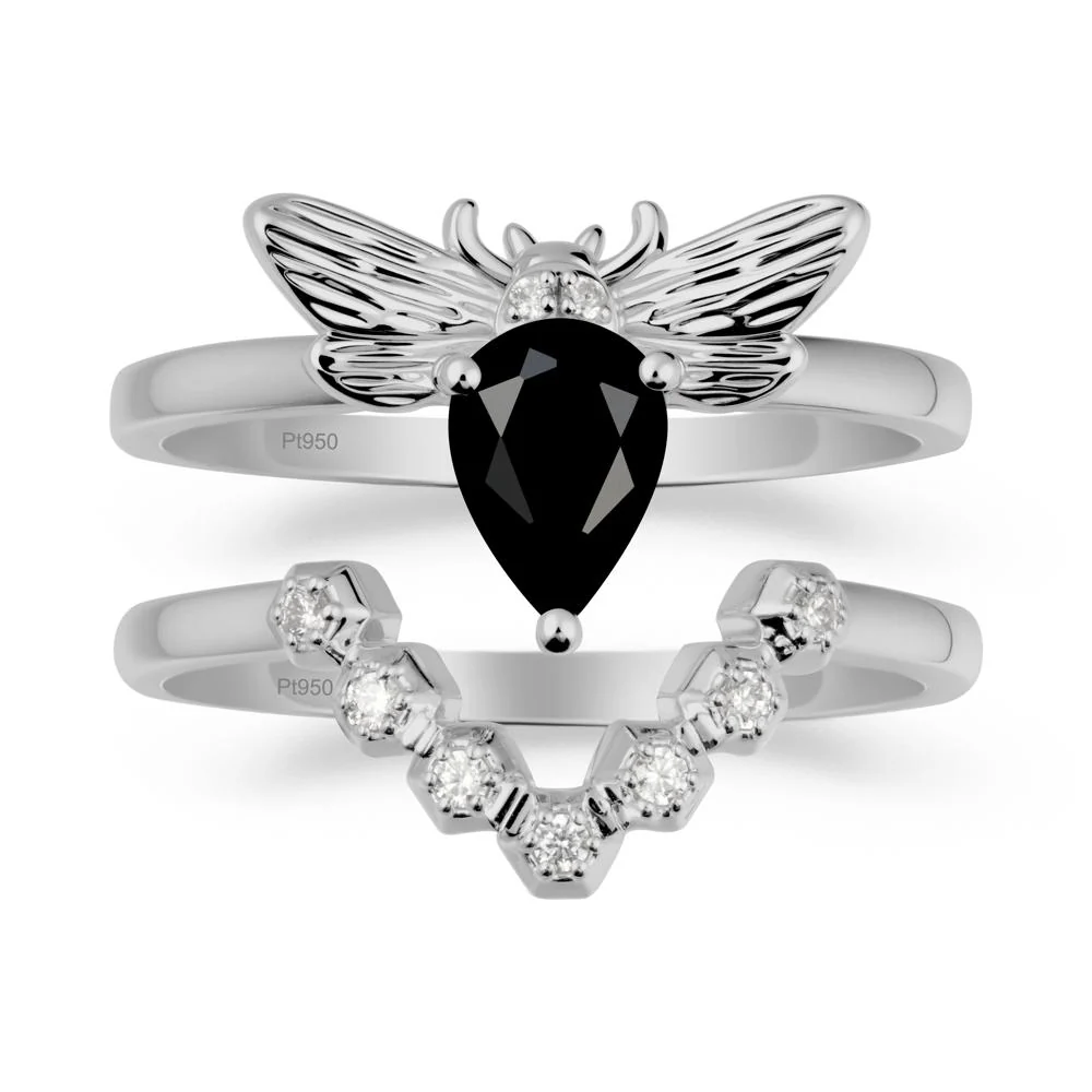 Queen Bee Inspired Black Spinel Ring Set - Image 8