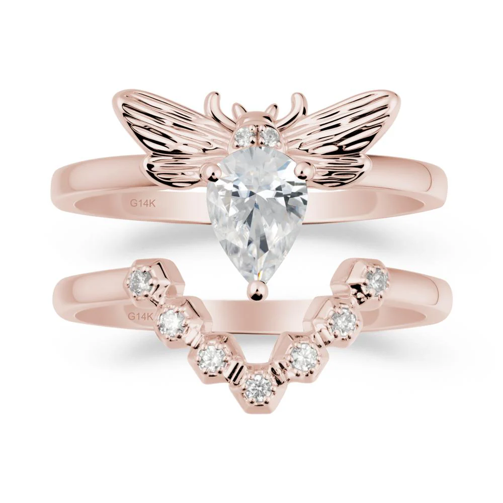 Queen Bee Inspired Cubic Zirconia Ring Set