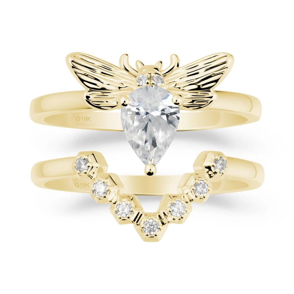 Queen Bee Inspired Cubic Zirconia Ring Set - Image 6