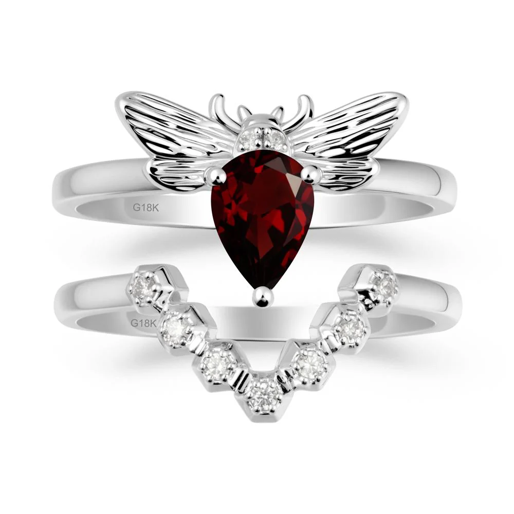 Queen Bee Inspired Garnet Ring Set - Image 5