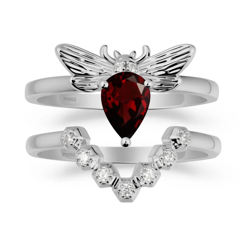Queen Bee Inspired Garnet Ring Set - Image 8